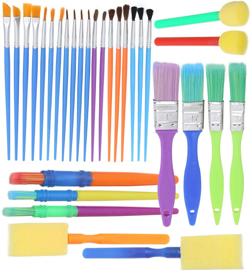 Professional Artist Kids Painting Brushes - Set of 30