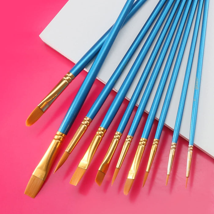 Premium Watercolor Paint Set by Glokers 24 Color Paint Tubes + 10 Brushes