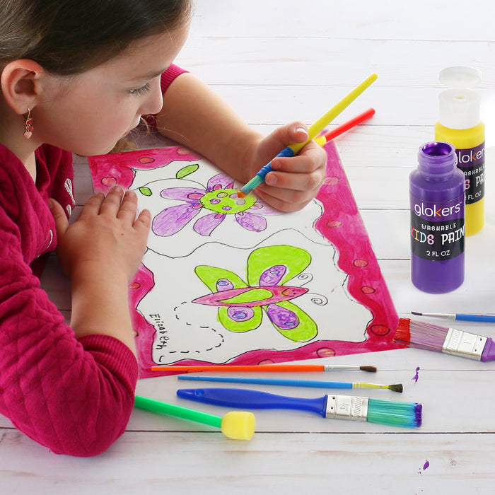 SEWACC 30 Pcs Paint Brushes for Kids Paintbrushes Kids Paintbrush for Kids  Tool Child Washed