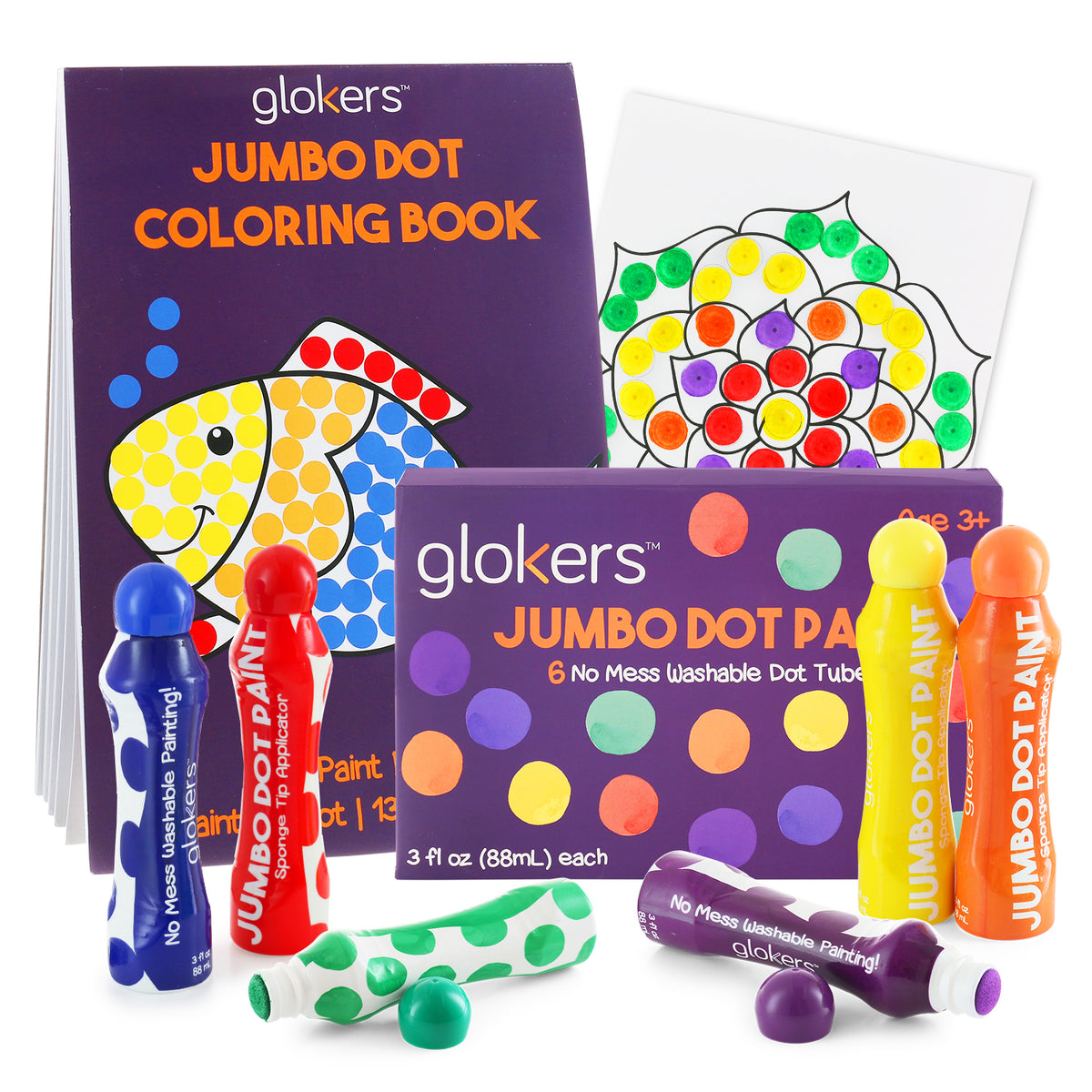 Glokers 12 Colors Washable Face and Body Crayons Set - Non-Toxic, Sweat Proof