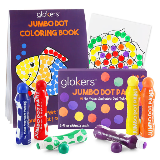 Glokers Early Learning Kids Paint Set 28 Piece Mini Flower Sponge Paint Brushes. Assorted Painting Drawing Tools in A Clear Durable