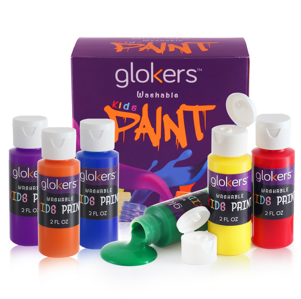 Washable Paint for Kids, 8 Color Tempera Paint, 16 Ounce Bottles Washable  Finger Paint, by Glokers
